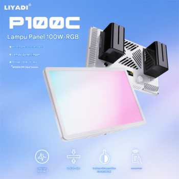 LIYADI Lampu Studio Fotografi Panel Fill Light RGBW 24 Mode TFT 100W - P100C