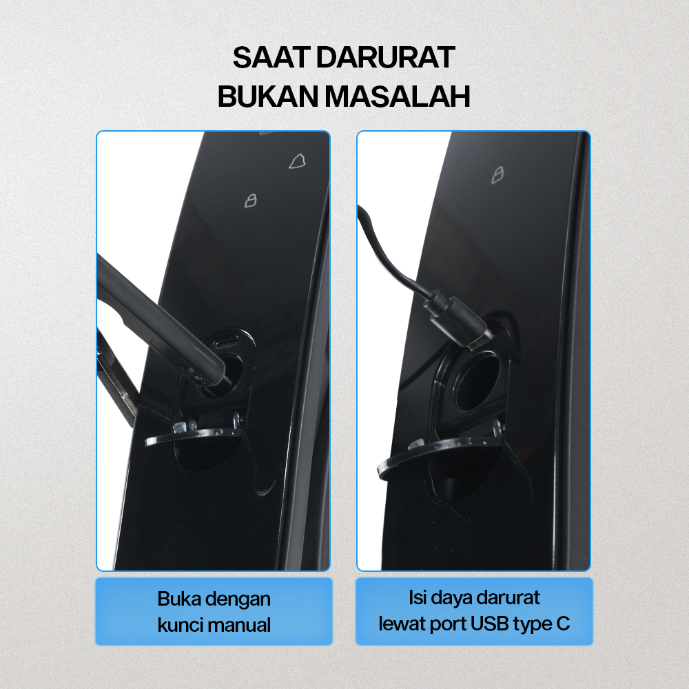 Glomarket Smart Door Lock Fingerprint Password Card RFID Alarm - B02-JC Gambar produk Glomarket Smart Door Lock Fingerprint Password Card RFID Alarm - B02-JC