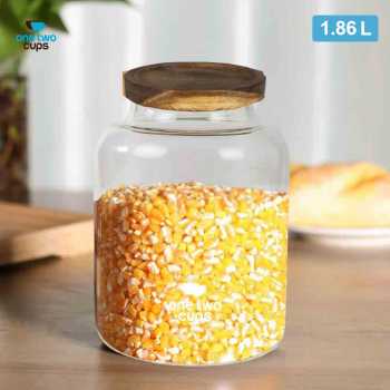 One Two Cups Toples Kaca Penyimpanan Makanan Kedap Udara Storage Jar - HC125
