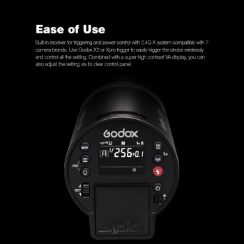 Gambar produk Godox Flash Camera Wireless 2.4GHz TTL 3in1 Color 2600mAh 300Ws - AD300Pro