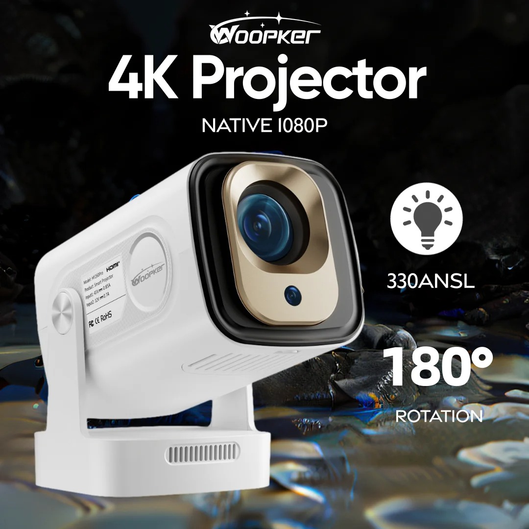 Gambar produk Woopker Proyektor Mini Portable Android 11 WiFi Bluetooth 330 ANSI - HY260