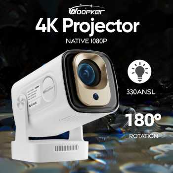 Woopker Proyektor Mini Portable Android 11 WiFi Bluetooth 330 ANSI - HY260