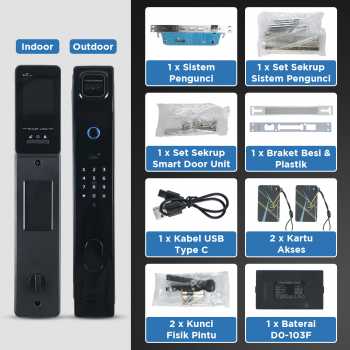JYS Smart Door Lock Fingerprint Face Recognition Password Eques App - B01RL-TC Gambar produk JYS Smart Door Lock Fingerprint Face Recognition Password Eques App - B01RL-TC