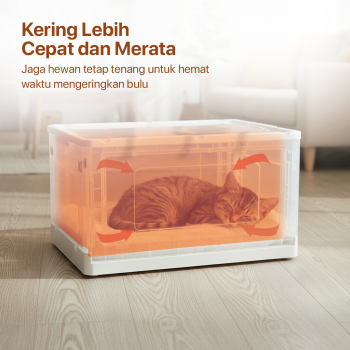 Gambar produk TECHMY Box Pengering Hewan Pet Drying Box Hair Blow Dryer - T100