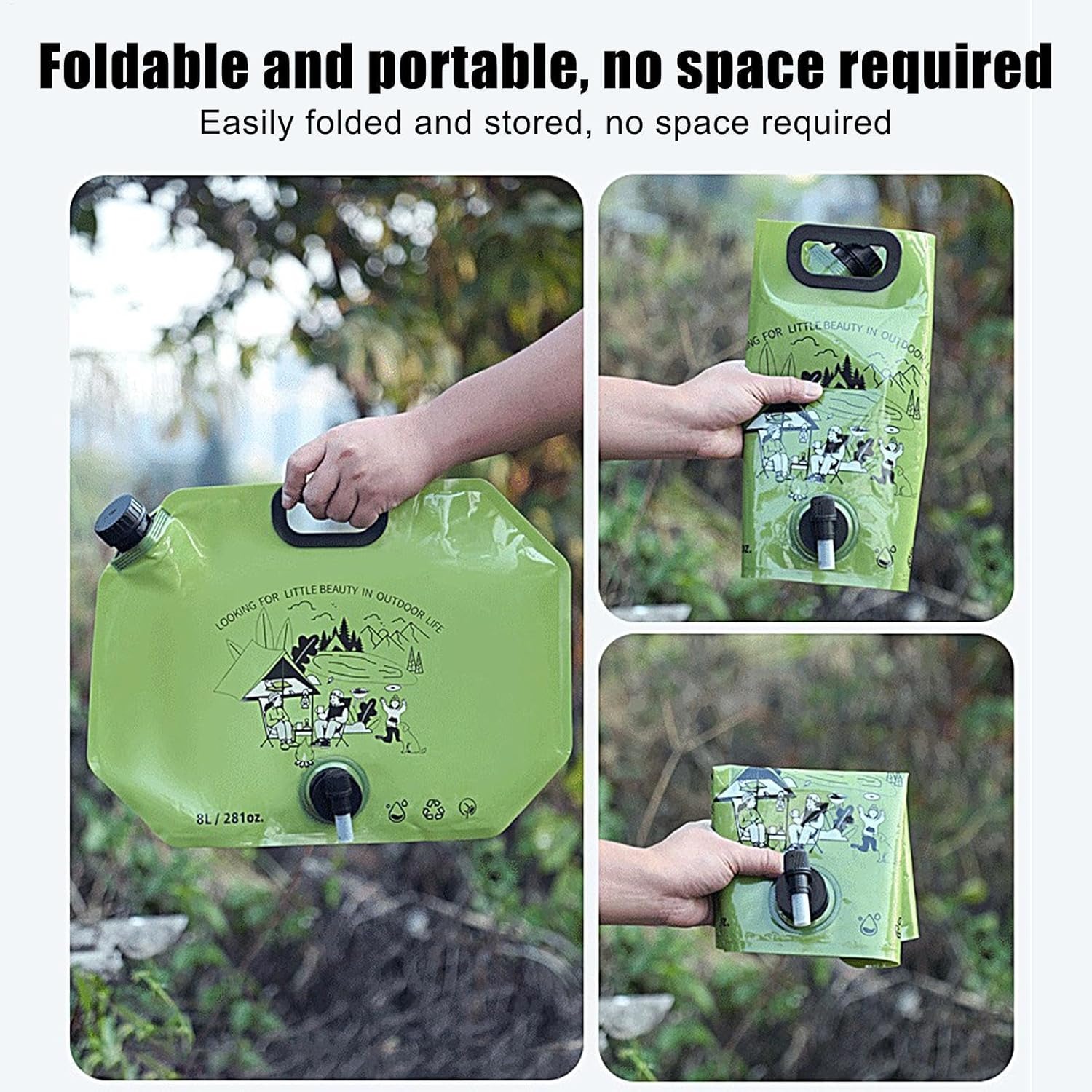 Gambar produk WATORU Kantong Air Minum Lipat Multifungsi Portable Water Bag 8L - W8000