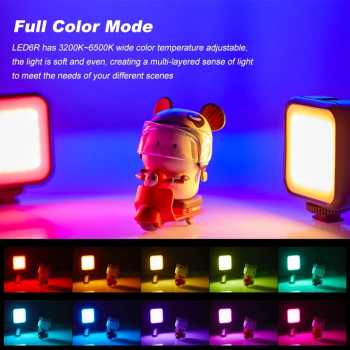 Gambar produk Godox Lampu Fill Light LED Magnetic RGBW 3200-6500K 1800mAh 6W - LED6R