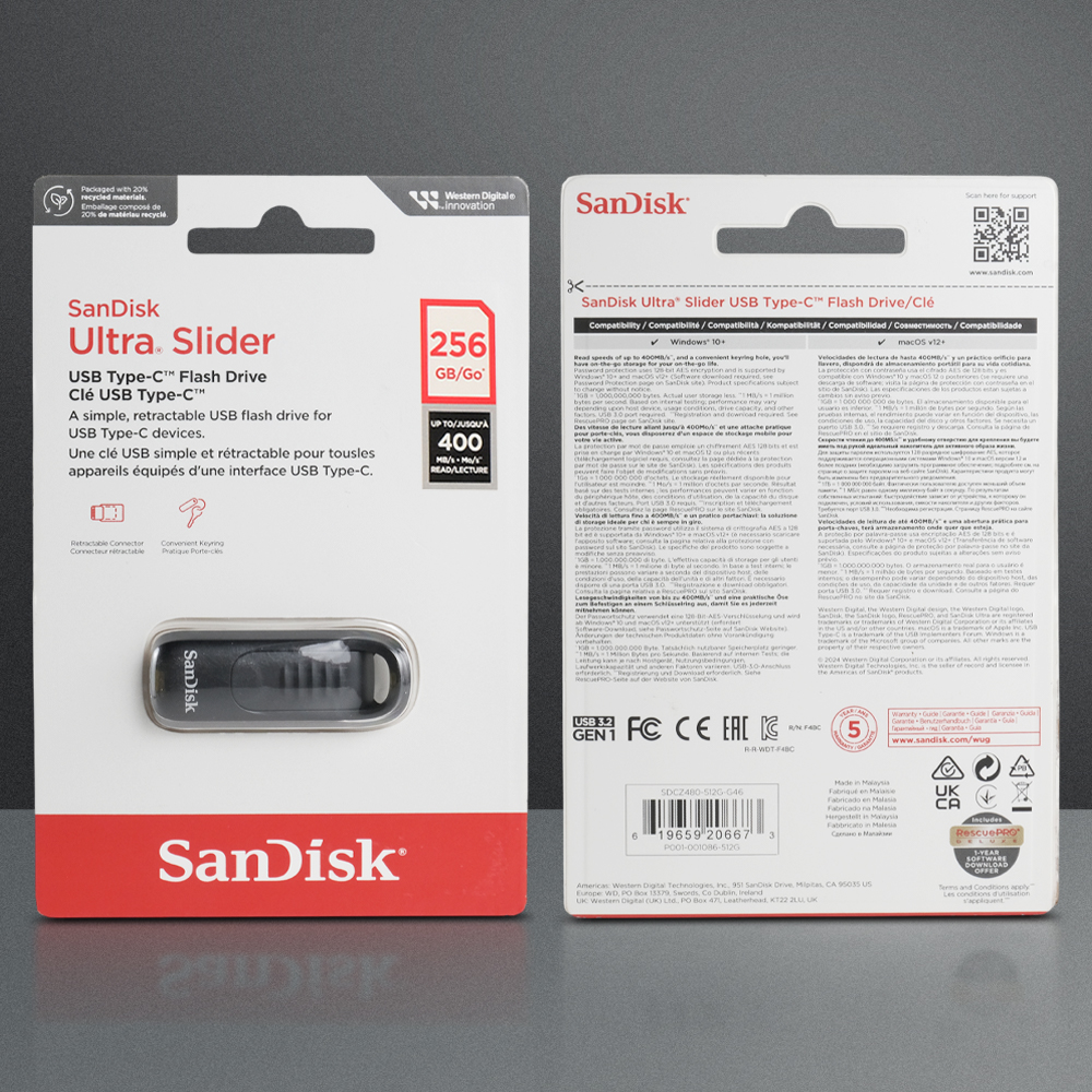 Gambar produk SanDisk Ultra Slider Flashdisk USB Type C 256GB - SDCZ480