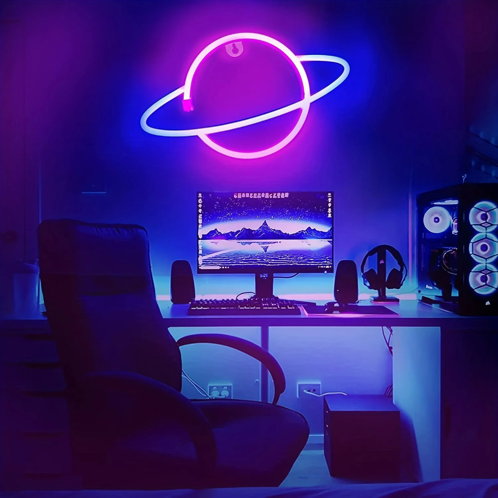 Gambar produk KEY-WIN Lampu Hias LED Neon Flex Battery and USB Power 1W Planet - M04
