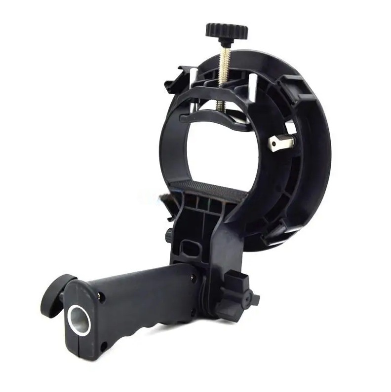 HOWN Bracket Flash Holder Speedlite S-Type Bowens for Godox AD360 Short Handle - B40 Gambar produk HOWN Bracket Flash Holder Speedlite S-Type Bowens for Godox AD360 Short Handle - B40