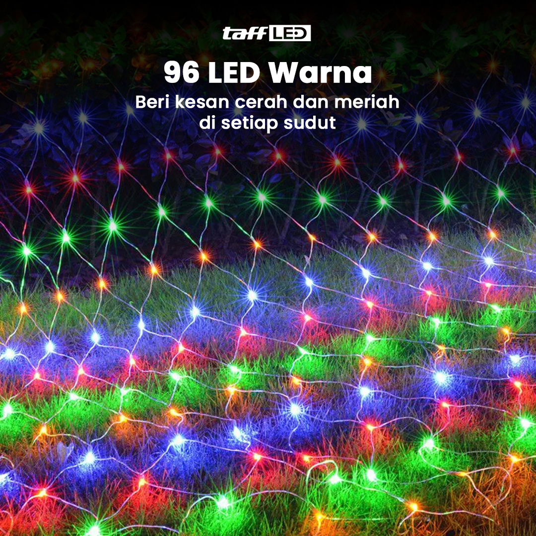 Gambar produk TaffLED Lampu Hias Jaring String Lights Decoration EU Plug 1.5x1.5M - EK-04