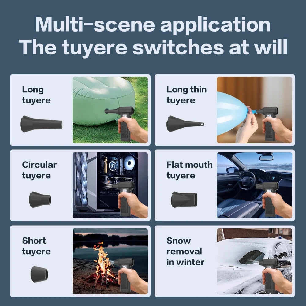 Gambar produk Taffware Air Duster Blower Mini Turbo Jet Fan 8000mAh 245W with Nozzle - C29