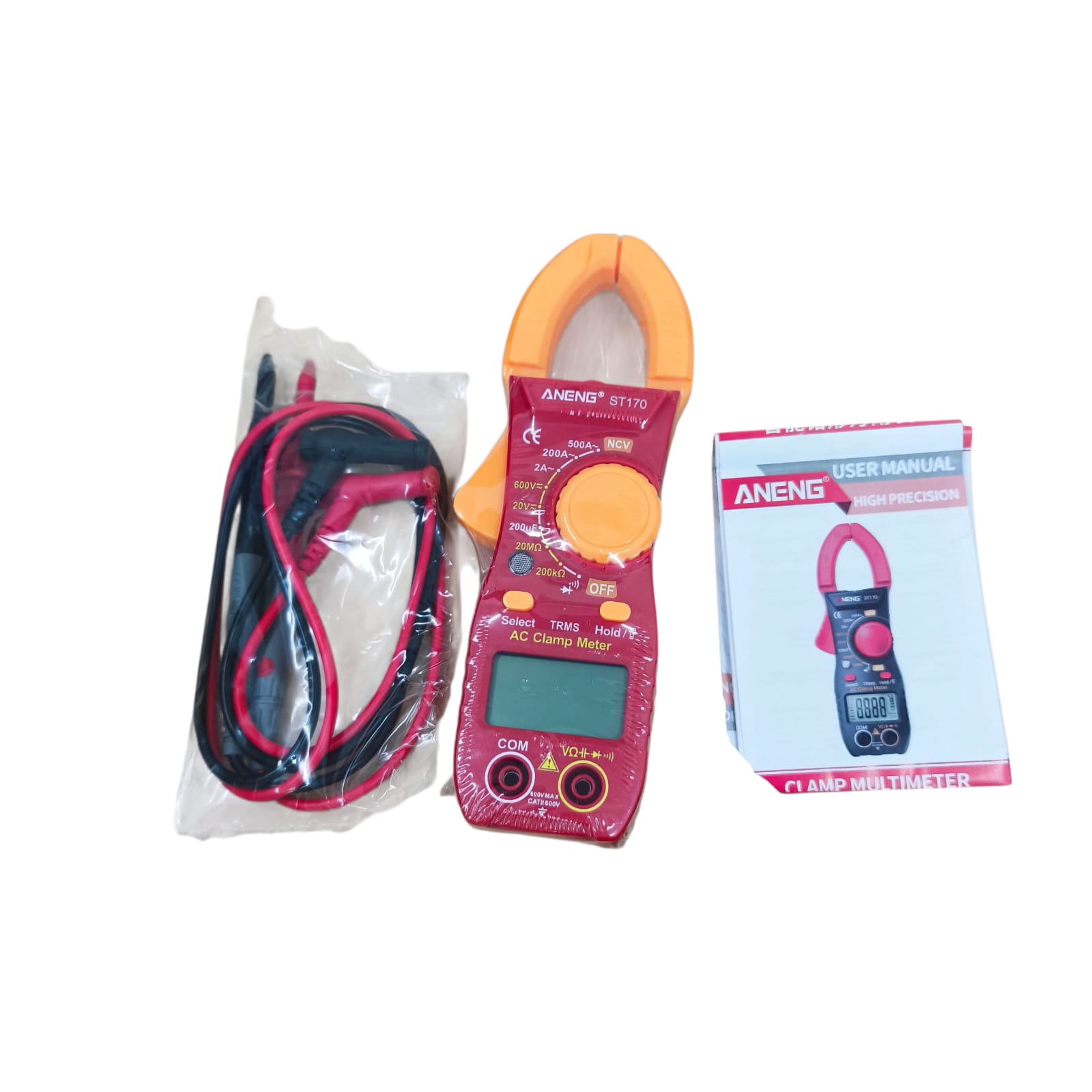 Gambar produk ANENG Digital Multimeter Tang Ampere Voltage NCV Tester Clamp - ST170