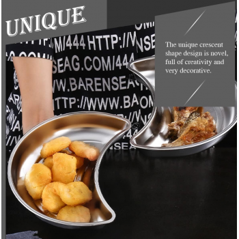ATH Nampan Tray Mangkuk Makanan Bulan Sabit Stainless 201 25x16x3cm - AT25 Gambar produk ATH Nampan Tray Mangkuk Makanan Bulan Sabit Stainless 201 25x16x3cm - AT25