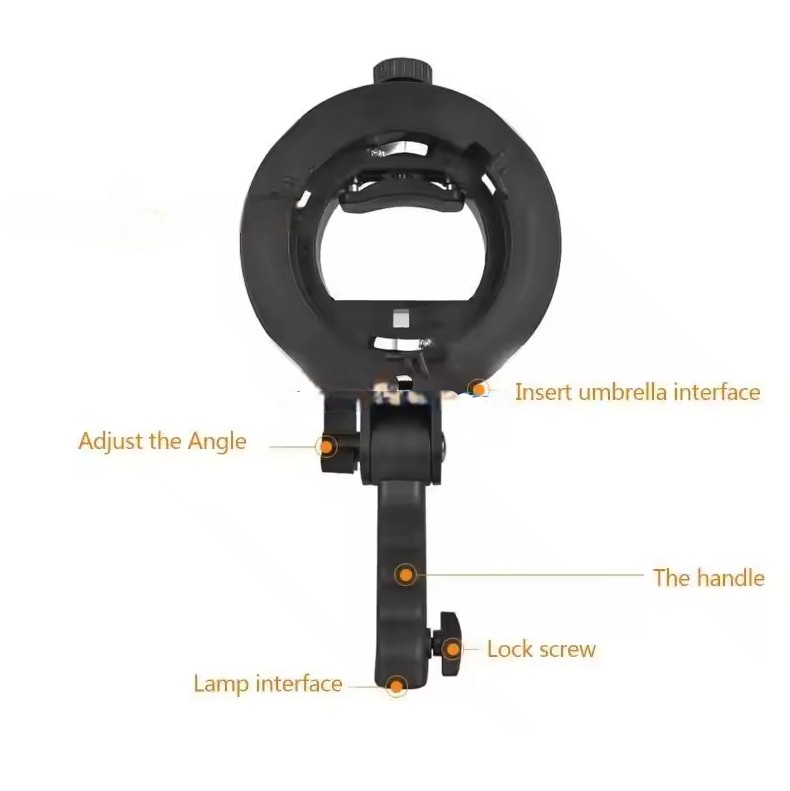 HOWN Bracket Flash Holder Speedlite S-Type Bowens for Godox AD360 Short Handle - B40 Gambar produk HOWN Bracket Flash Holder Speedlite S-Type Bowens for Godox AD360 Short Handle - B40