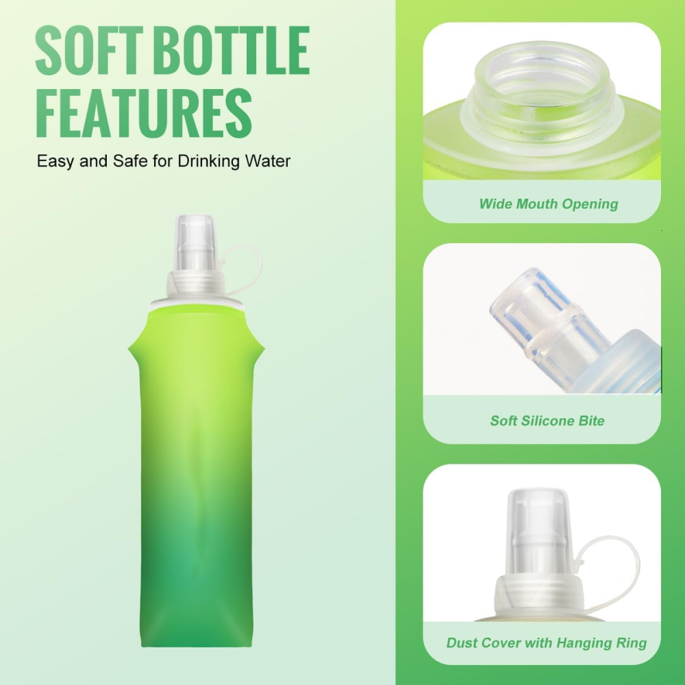 Gambar produk TaffSPORT Botol Minum Soft Flask Foldable Sport Water TPU 250ml - TF-25