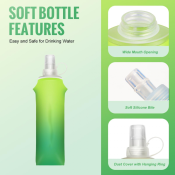 Gambar produk TaffSPORT Botol Minum Soft Flask Foldable Sport Water TPU 250ml - TF-25