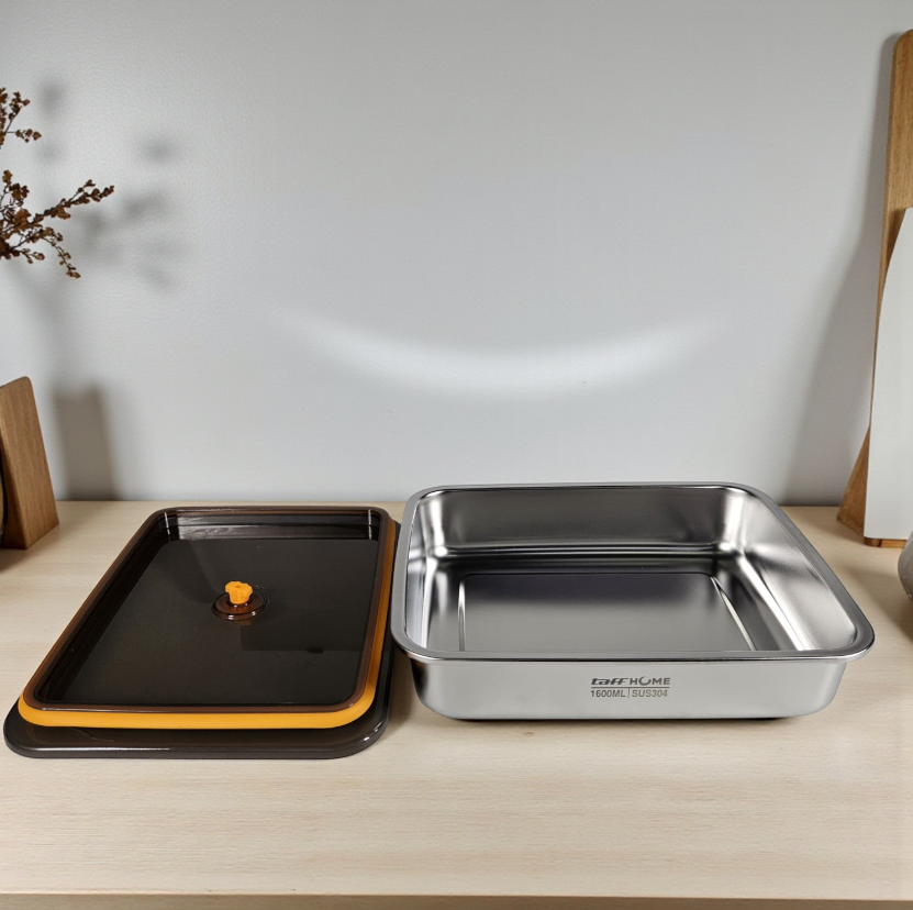 Gambar produk TaffHOME Kotak Makan Lunch Box Multifunction Stainless Steel 304 1600ml - AC-21