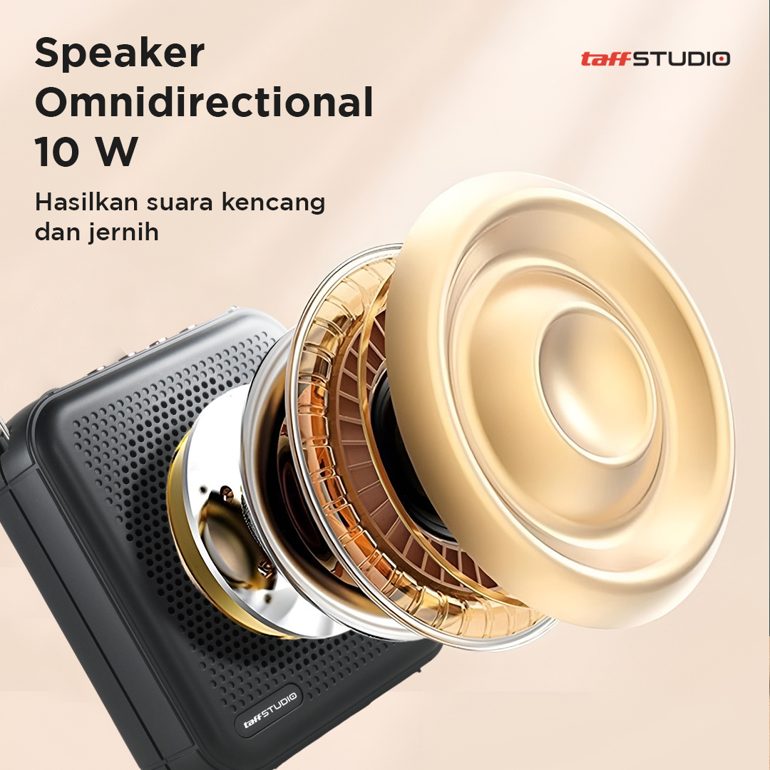 Gambar produk TaffStudio Penguat Suara Mini Megaphone Active Speaker Guide Bluetooth - S62
