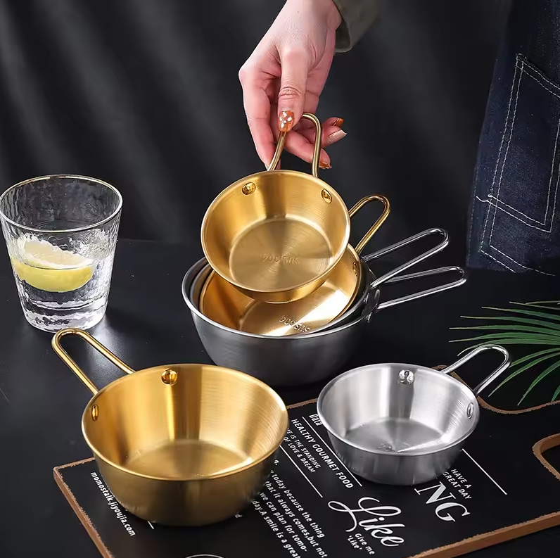 ALRY Mangkuk Mie Salad Stainless Steel Korean Style Bowl with Handle 12cm - ZX-305 Gambar produk ALRY Mangkuk Mie Salad Stainless Steel Korean Style Bowl with Handle 12cm - ZX-305