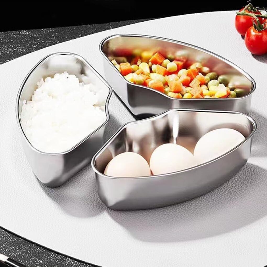 Gambar produk LABRIMP Mangkok Kukus Stainless Steel 410 Steaming Bowl with Lid 3 PCS - LB-300