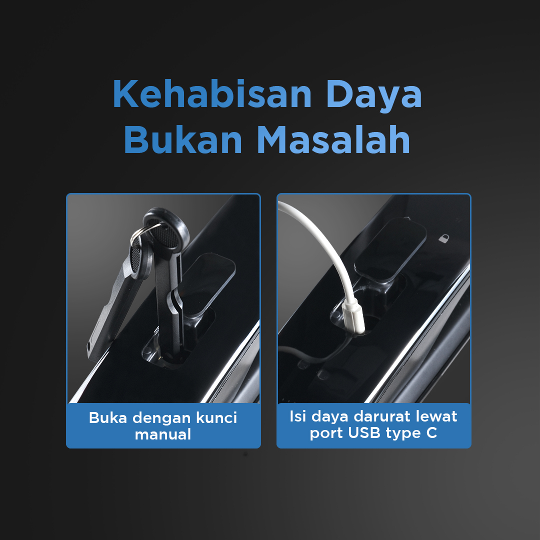 SMARTSTONE Smart Door Lock Fingerprint Face Recognition Tuya App - CS7 Gambar produk SMARTSTONE Smart Door Lock Fingerprint Face Recognition Tuya App - CS7