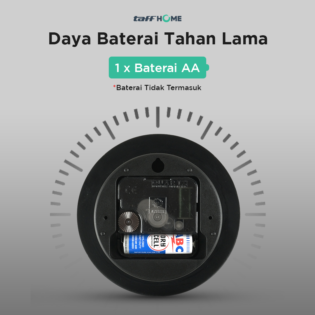 Gambar produk TaffHOME Jam Dinding Besar DIY Giant Clock Glow in The Dark 90-100cm - DIY-106