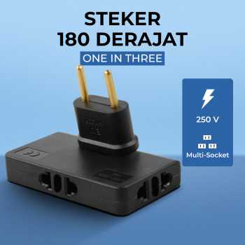 DLV Steker 180 Derajat Rotate EU Plug One in Three - HK338