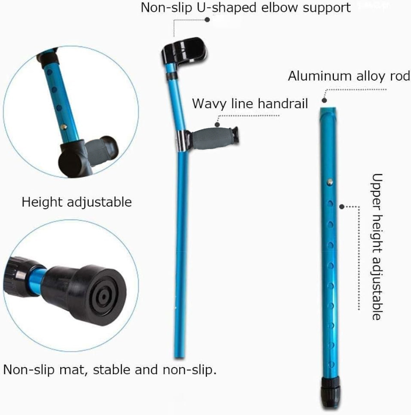 LUYANG Tongkat Jalan F Lipat Walking Stick Crutch Foldable Adjustable - GT923L-A Gambar produk LUYANG Tongkat Jalan F Lipat Walking Stick Crutch Foldable Adjustable - GT923L-A