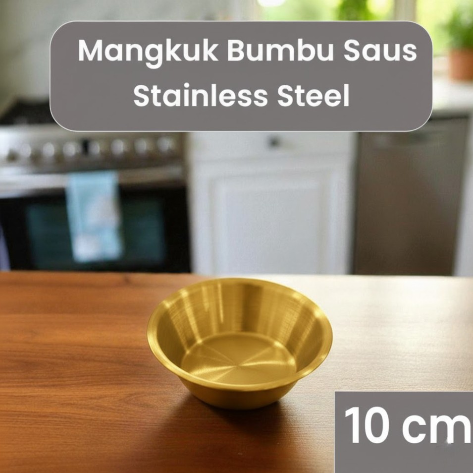 ALRY Mangkuk Bumbu Saus Stainless Steel Western Seasoning Bowl 10cm - YX-304 Gambar produk ALRY Mangkuk Bumbu Saus Stainless Steel Western Seasoning Bowl 10cm - YX-304