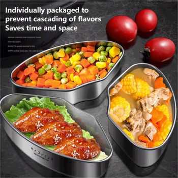 Gambar produk LABRIMP Mangkok Kukus Stainless Steel 410 Steaming Bowl with Lid 3 PCS - LB-300