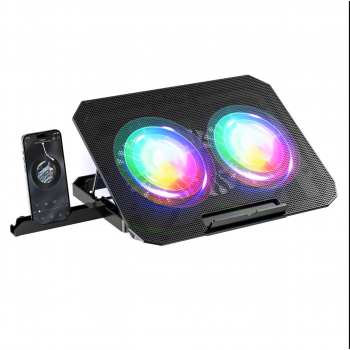 Gambar produk iDock Cooling Pad Laptop Gaming Kipas Pendingin 2 Fan 17 Inch with RGB - N33