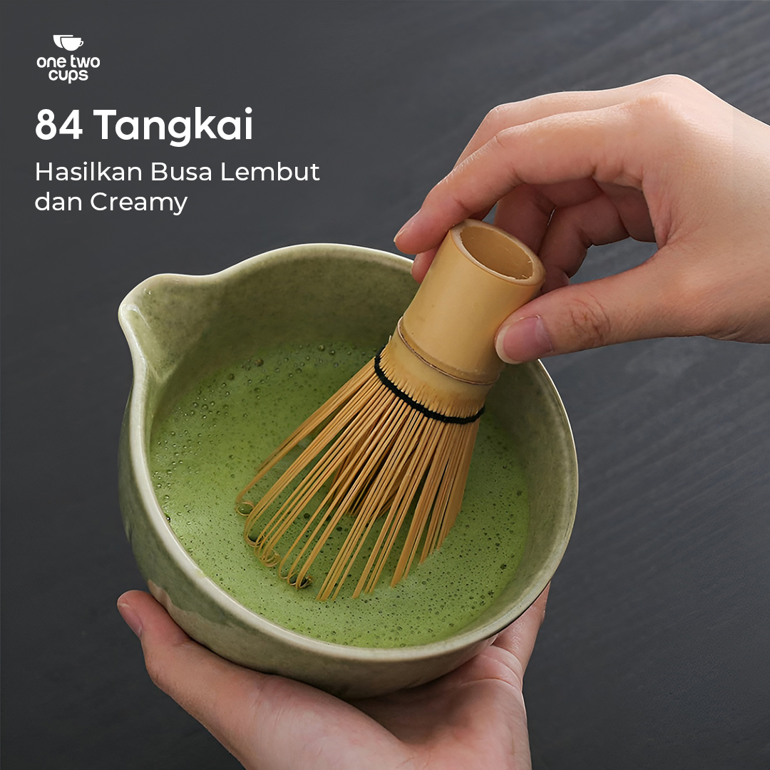 One Two Cups Chasen Bamboo Matcha Whisk Pengaduk Teh Jepang 84 Tangkai - FMCA Gambar produk One Two Cups Chasen Bamboo Matcha Whisk Pengaduk Teh Jepang 84 Tangkai - FMCA