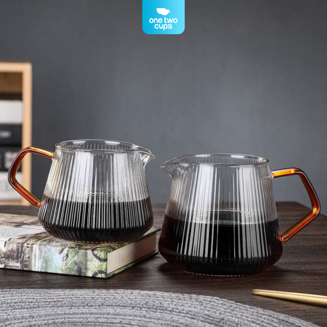 One Two Cups Coffee Server V60 Drip Pour Over Borosilicate Glass 500ml - SPA865 Gambar produk One Two Cups Coffee Server V60 Drip Pour Over Borosilicate Glass 500ml - SPA865