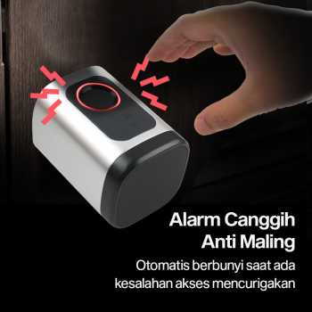 Gambar produk Juheenda Smart Door Lock Fingerprint Bluetooth Card Alarm Tuya Smart - S1