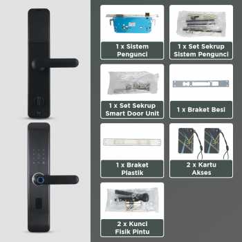 REFINE Smart Door Lock Tuya App Bluetooth Fingerprint Password - MJ1S Gambar produk REFINE Smart Door Lock Tuya App Bluetooth Fingerprint Password - MJ1S