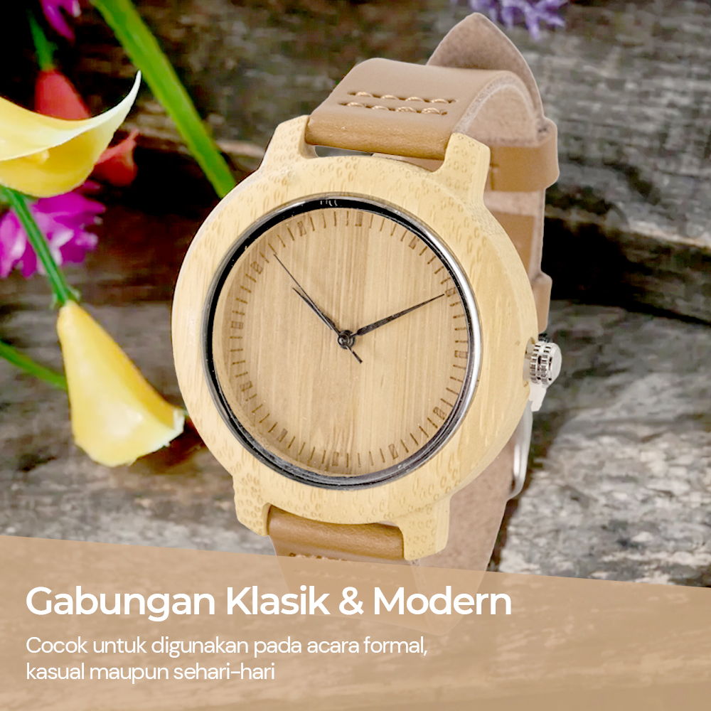 BOBO BIRD Jam Tangan Bambu Analog Wanita - A10 Gambar produk BOBO BIRD Jam Tangan Bambu Analog Wanita - A10