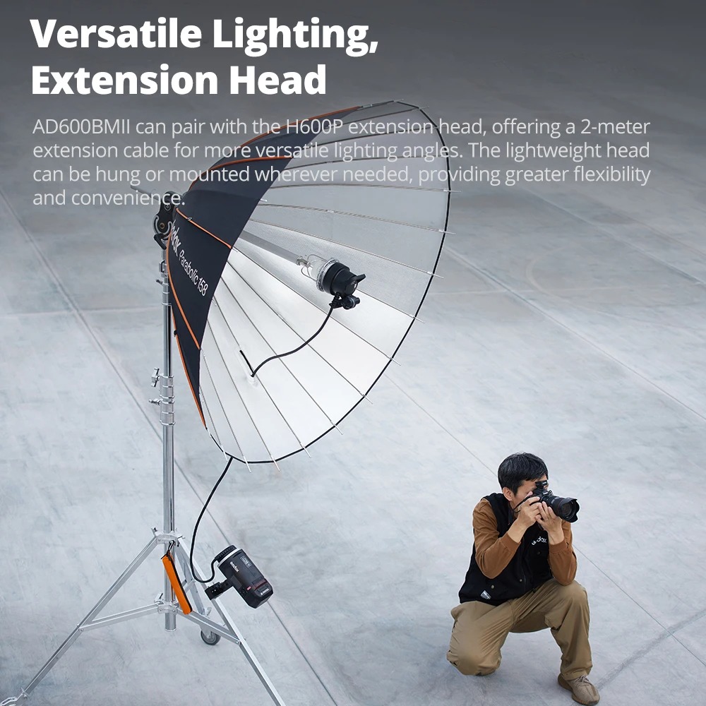 Gambar produk Godox Flash Camera Wireless 2.4GHz TTL 3in1 Color 8940mAh 600Ws - AD600BMII