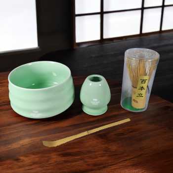 One Two Cups Matcha Set Kit Chawan Chasen Stand Chashaku 4 PCS - NA-1451
