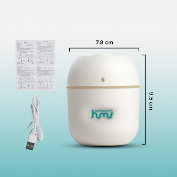 Taffware HUMI Air Humidifier Mini Ultrasonic Aroma Diffuser LED 220ml - GB476 Gambar produk Taffware HUMI Air Humidifier Mini Ultrasonic Aroma Diffuser LED 220ml - GB476