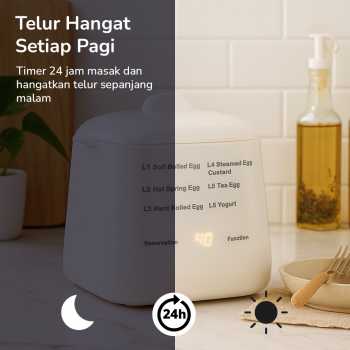 Gambar produk GUESMI Alat Rebus Telur Elektrik 4 Slot 6 Preset Mode Egg Boiler - SJ-200