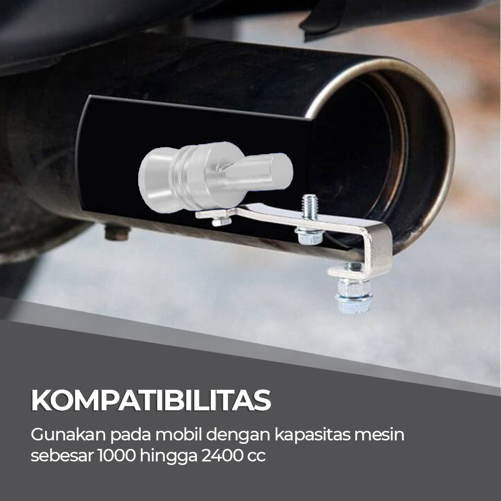 OTOHEROES Penyiul Turbo Palsu Knalpot Mobil Car Whistler 1000-2400cc S - TUR007 Gambar produk OTOHEROES Penyiul Turbo Palsu Knalpot Mobil Car Whistler 1000-2400cc S - TUR007