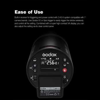 Gambar produk Godox Flash Camera Wireless 2.4GHz TTL 3in1 Color 2600mAh 300Ws - AD300Pro