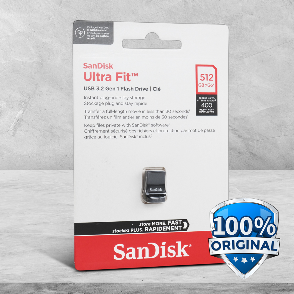 Gambar produk SanDisk Ultra Fit Flashdisk USB 3.1 / 3.2 Gen 1 512GB - SDCZ430