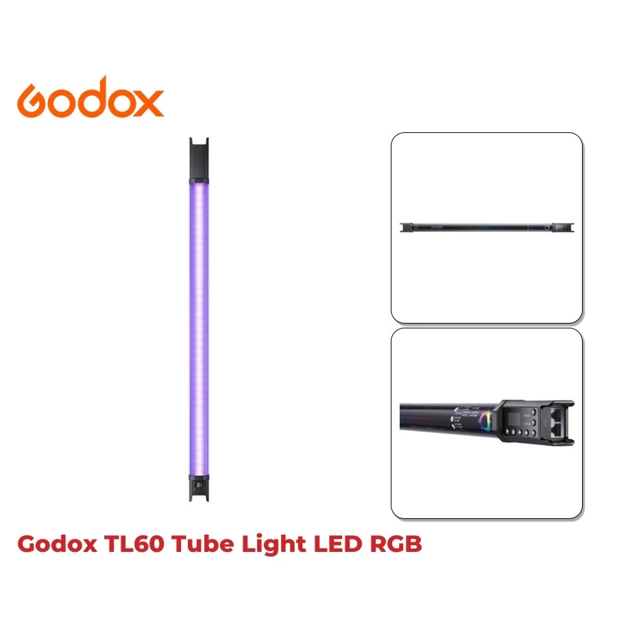 Godox Lampu Fill Light Stick RGBW 2700-6500K 2600mAh 18W 1 PCS - TL60 Gambar produk Godox Lampu Fill Light Stick RGBW 2700-6500K 2600mAh 18W 1 PCS - TL60