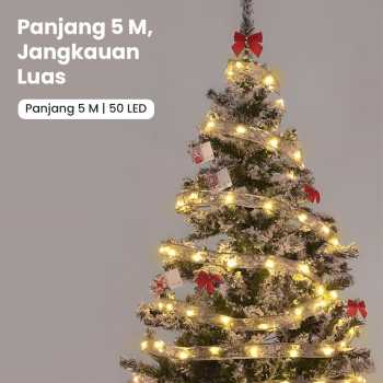 Gambar produk Partigos Lampu Hias String Lights Pita Natal 50 LED 5M Warm White - AA562