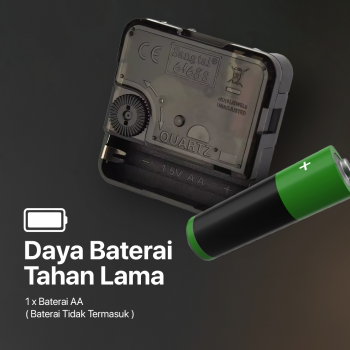 Gambar produk TaffHOME Jam Dinding Quartz Luminous Glow in The Dark Large Font 30cm - INU6