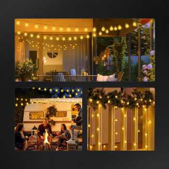 Gambar produk SHHE Lampu Hias String Lights Model Bohlam Waterproof 20 LED 5M - PD039