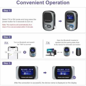 VIKEFON Bluetooth Adapter 2in1 Transmitter Receiver Audio 5.3 2.4GHz - T68 Gambar produk VIKEFON Bluetooth Adapter 2in1 Transmitter Receiver Audio 5.3 2.4GHz - T68