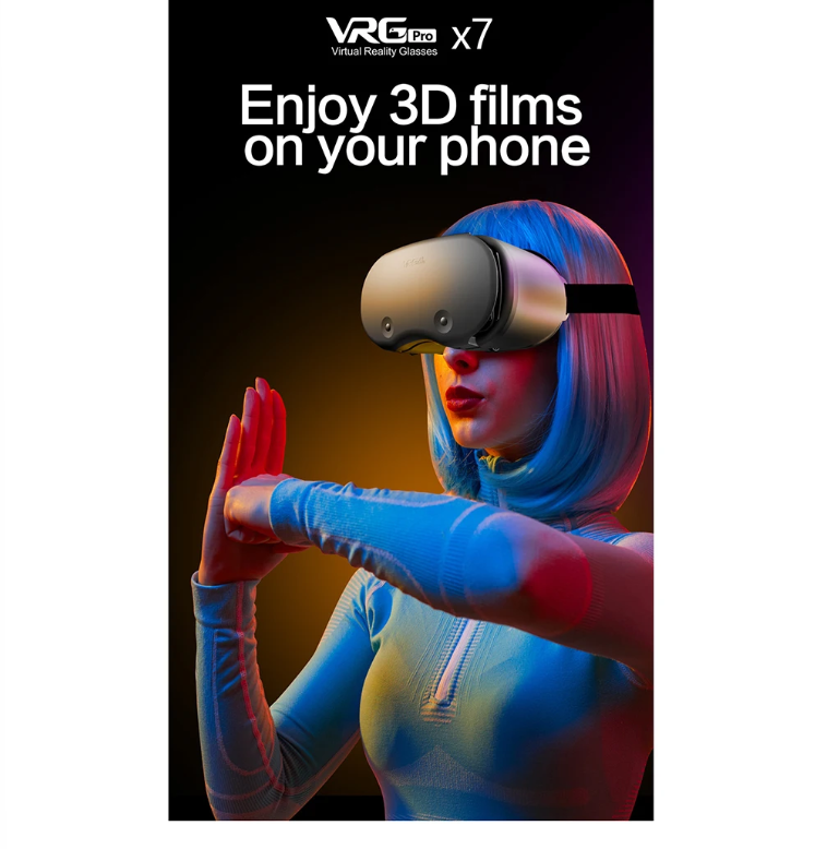 Gambar produk VRG VR Box 3D Giant Screen Virtual Reality Blue Light Glasses - Pro-X7