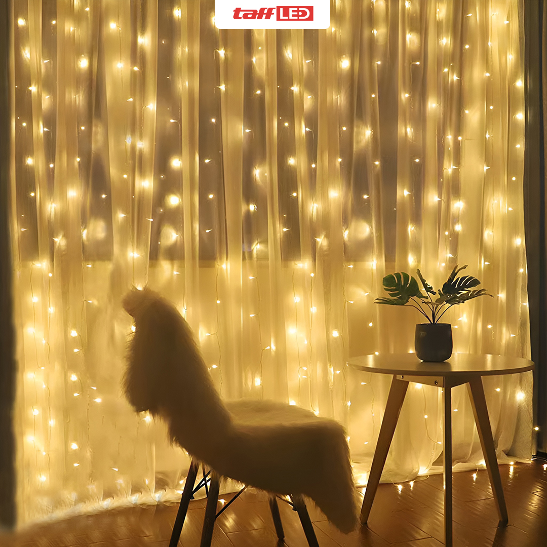 Gambar produk TaffLED Lampu Hias Gorden String Lights Wedding Decoration 3x3M - 300L